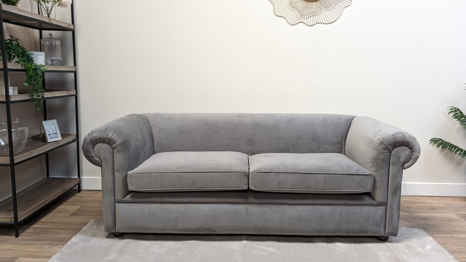 Photo of Berkeley 3 Seat in Plush Slate Velvet