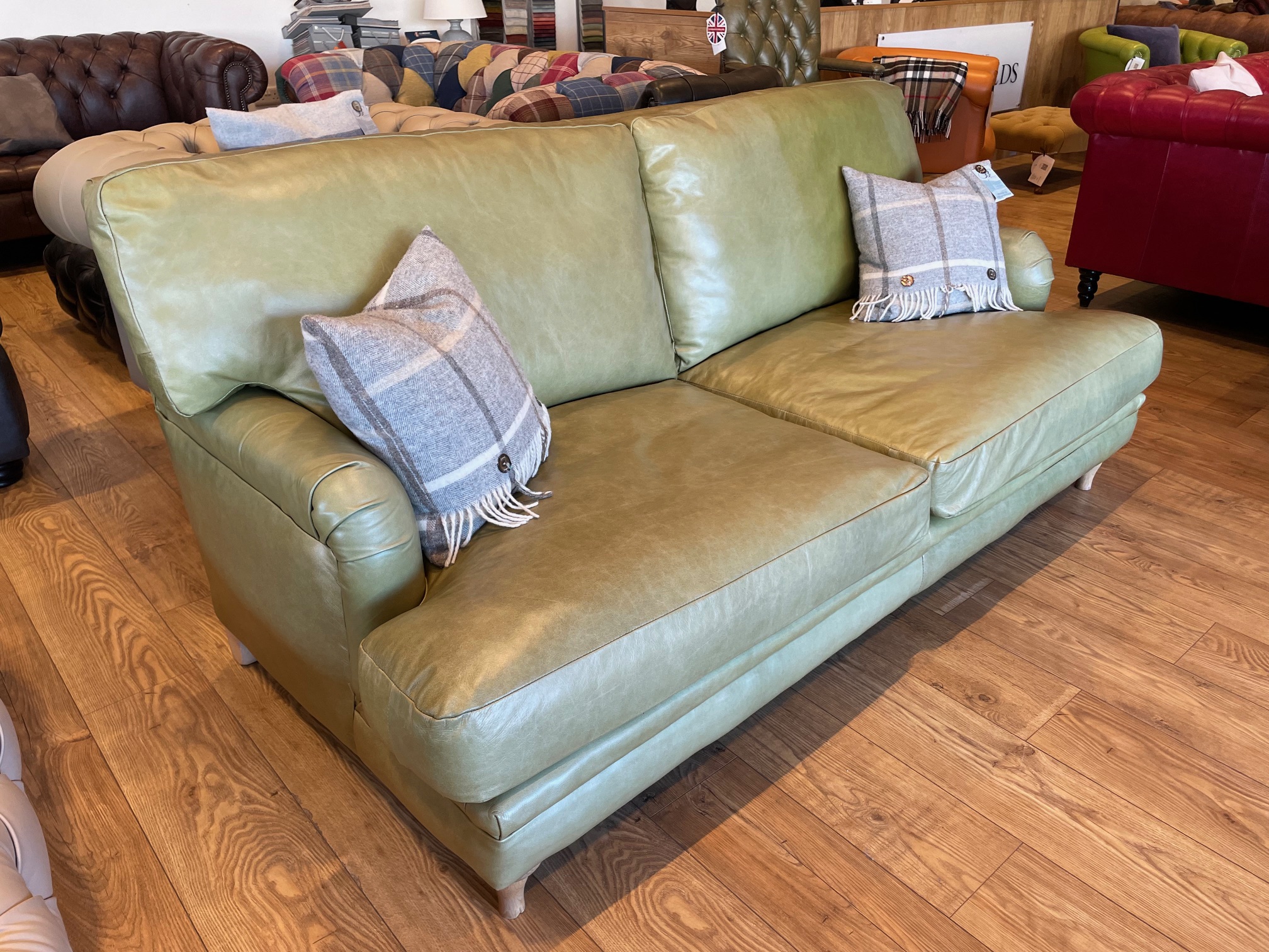 Photo of Canterbury Medium Chesterfield Sofa – Old English Cardamon