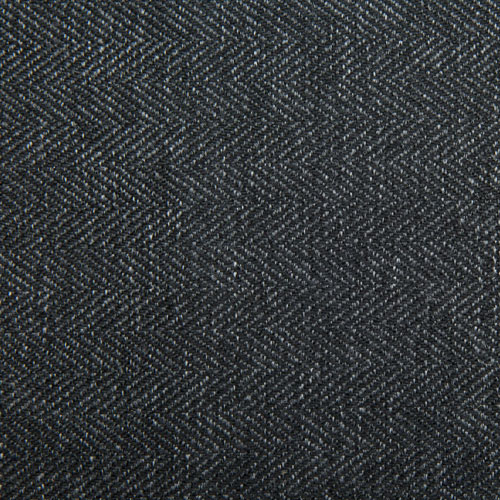 Herringbone Wool Dark Grey 