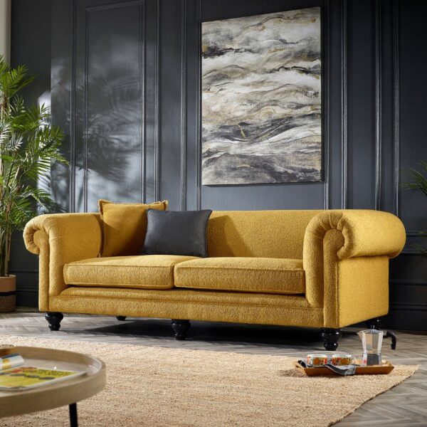 Northbank 3-Seat Sofa - Luxury Boucle Mustard (Price Band C) - Image 2