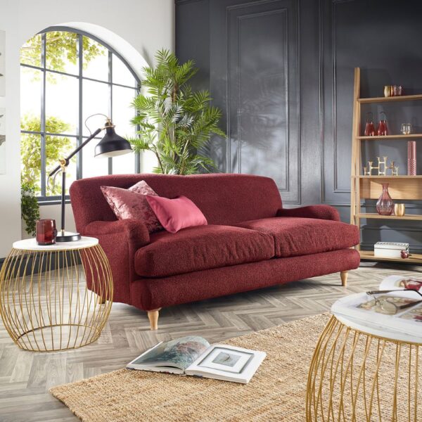 Hatfield Medium Sofa - Luxury Boucle Wine - Price Band C - Image 3