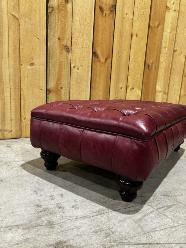 Marlborough Stool - Old English Burgundy - Image 3