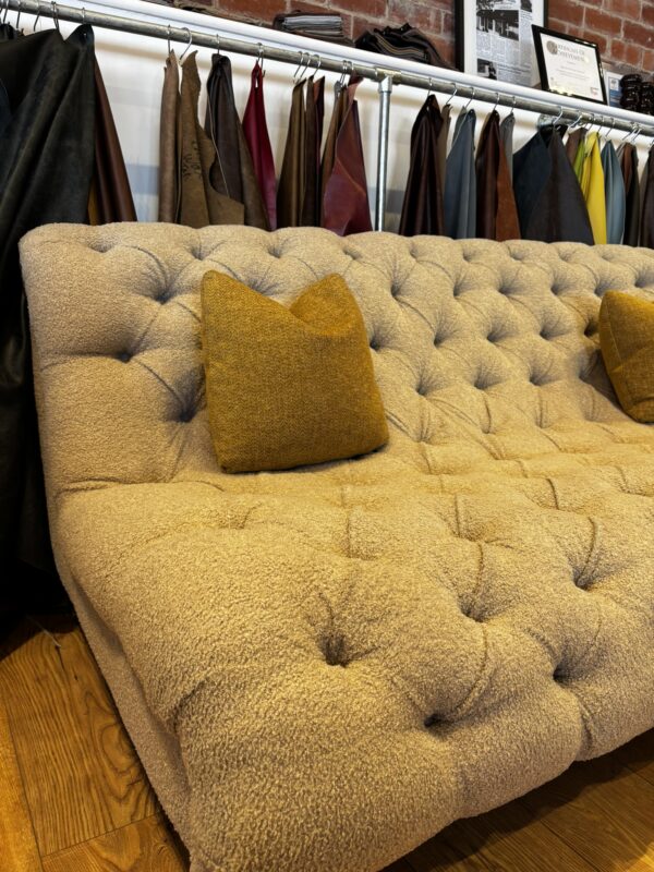 Paris 4 Seat Chesterfield in Luxury Boucle Cream (Price Band C) - Image 5