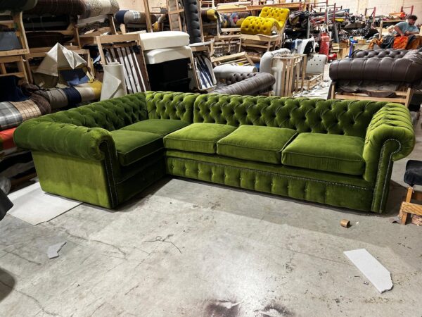 London Corner Option C (200cm x 321cm) - Tango Pine Velvet (Price Band C)