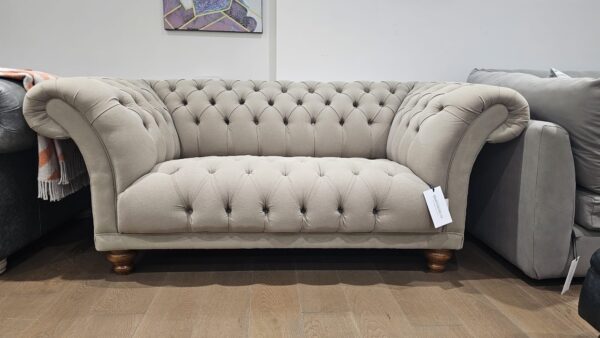 Goodwood 2-Seat Chesterfield Sofa - Verde Mouse Cotton (Price Band B)