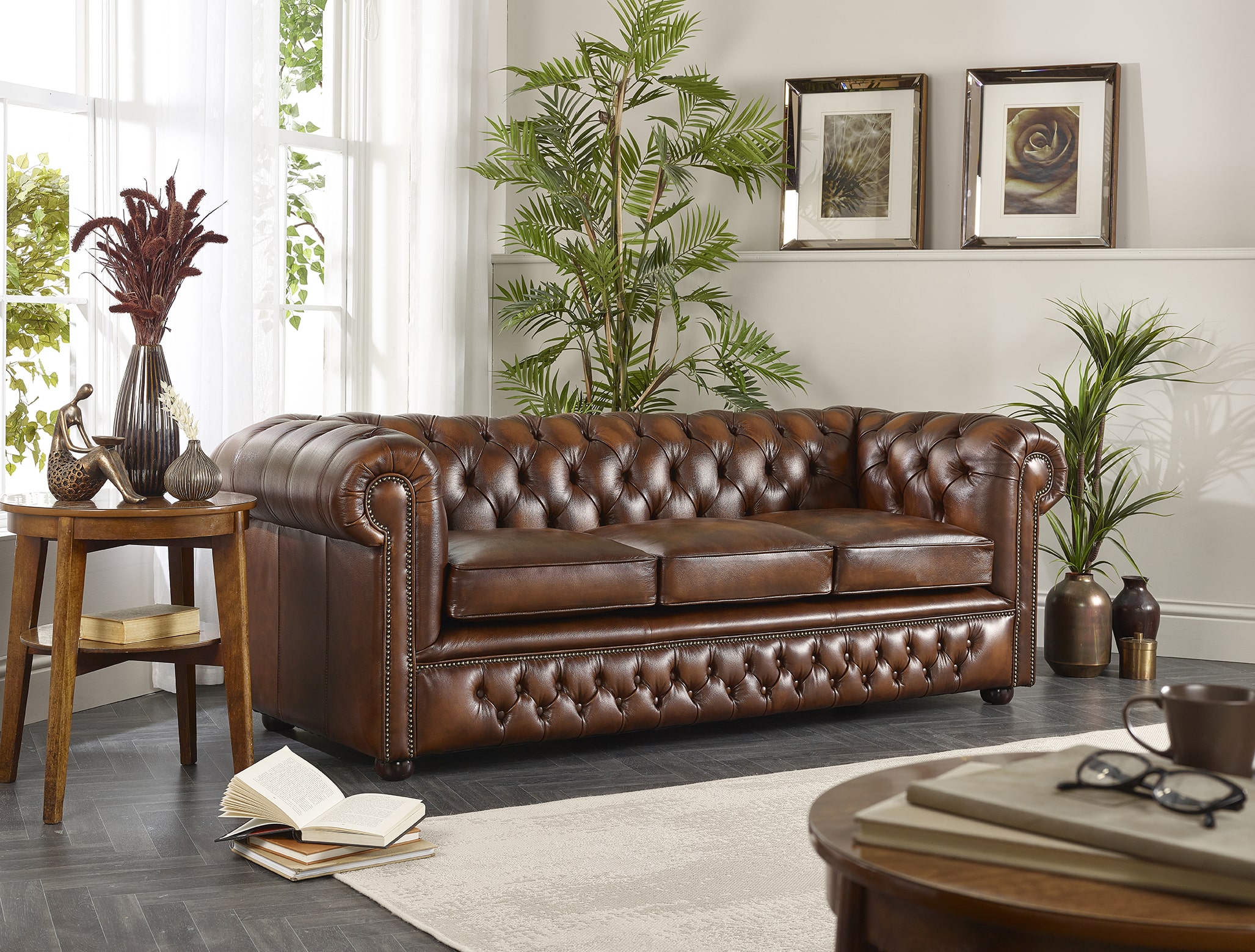 leather chesterfield summer