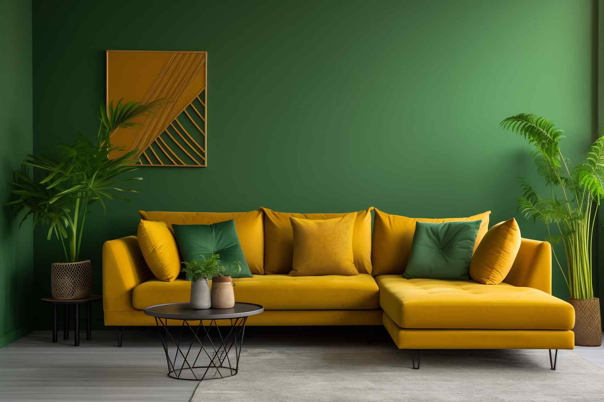 Yellow and green