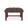 US STOCK - Ragley Footstool - Apache Rum Leather