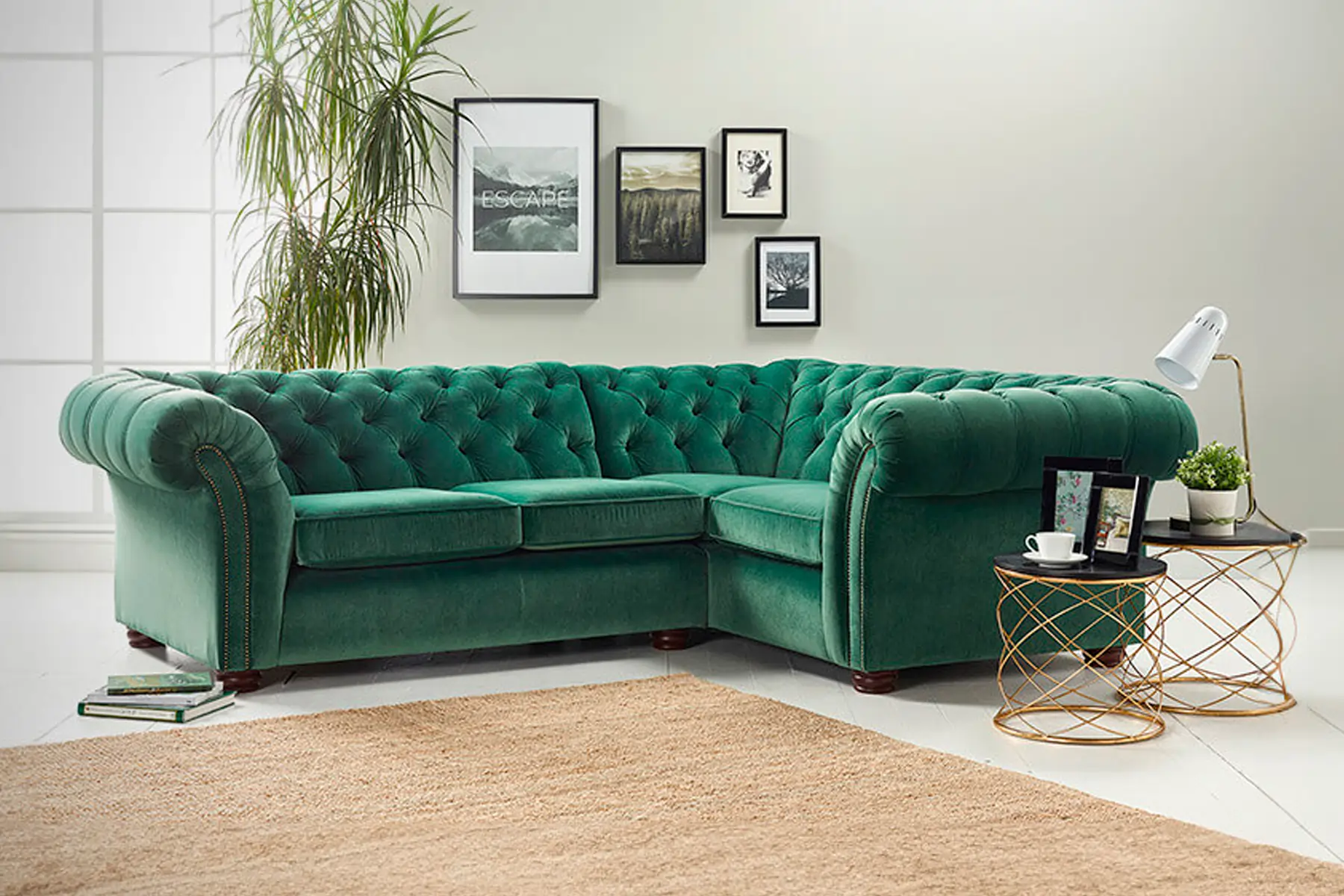 Leather Chesterfield Sofa Open Plan Living