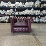 London 1 Seater Chesterfield Club Chair - Legacy Bike Tan Leather