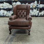 Osborne Chesterfield Wing Chair - Florence Castagna Leather