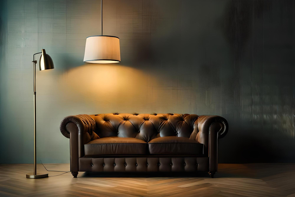 lighting leather chesterfield sofa