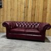 Wandsworth 2 Seat Chesterfield Sofa - Old English Burgundy (Band B) - Image 3