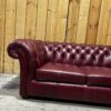 Wandsworth 2 Seat Chesterfield Sofa - Old English Burgundy (Band B) - Image 7