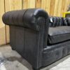 UK STOCK - London 2 Seater Chesterfield Sofa - Dune Charcoal Leather - Image 10