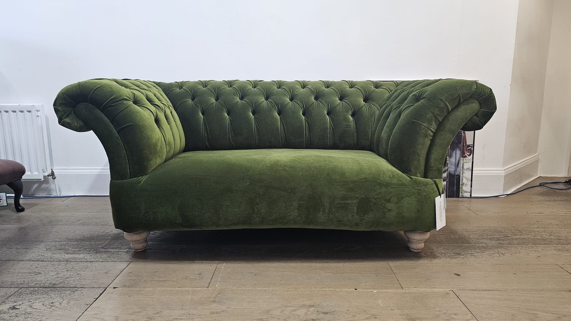 Photo of UK Stock – Woburn Small Sofa – Tango Pine Deep Velvet (Band C)