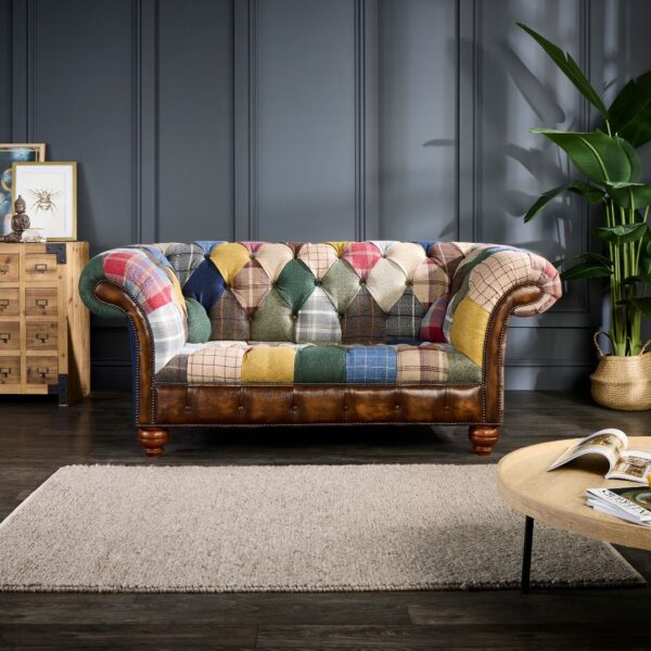 Cotswold Patchwork Chesterfield Sofa - Image 2