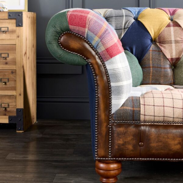 Cotswold Patchwork Chesterfield Sofa - Image 3