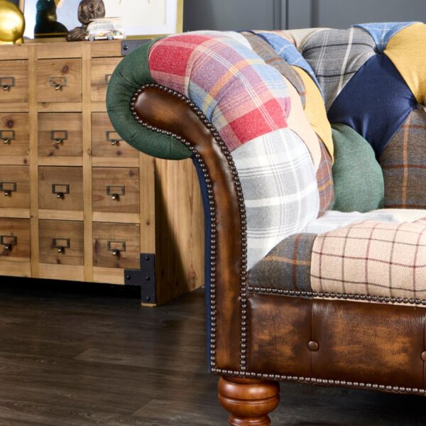 Cotswold Patchwork Chesterfield Sofa - Image 4