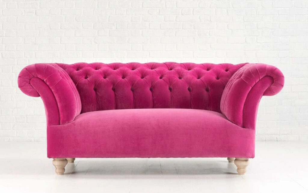 pink sofas light interiors