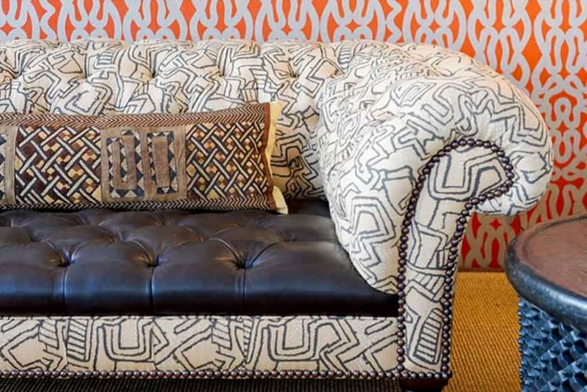 Patterned chesterfield