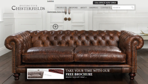 Distinctive Chesterfields' existing website 