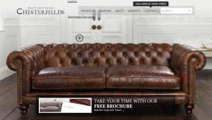 Distinctive Chesterfields' existing website 